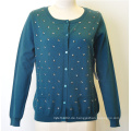 Frauen Patterned Strickjacke Strickjacke mit Knopf